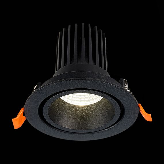 ST705.438.10 Св-к встр. Черный LED 1*10W 3000K 750Lm Ra>90 38° IP20 D102xH85 170-240V Встраиваемые светильники