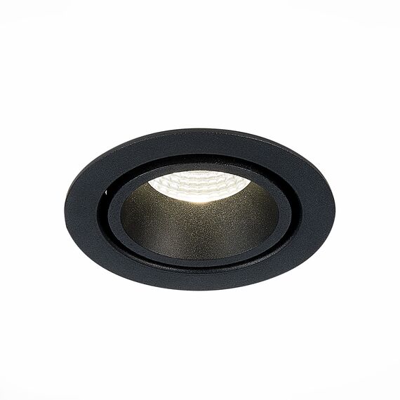 ST705.438.10 Св-к встр. Черный LED 1*10W 3000K 750Lm Ra>90 38° IP20 D102xH85 170-240V Встраиваемые светильники, изображение 4