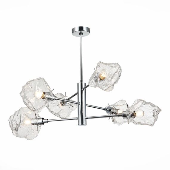 SL1175.102.06 Люстра потолочная ST-Luce Хром/Прозрачный E14 6*40W PORTICI, изображение 3