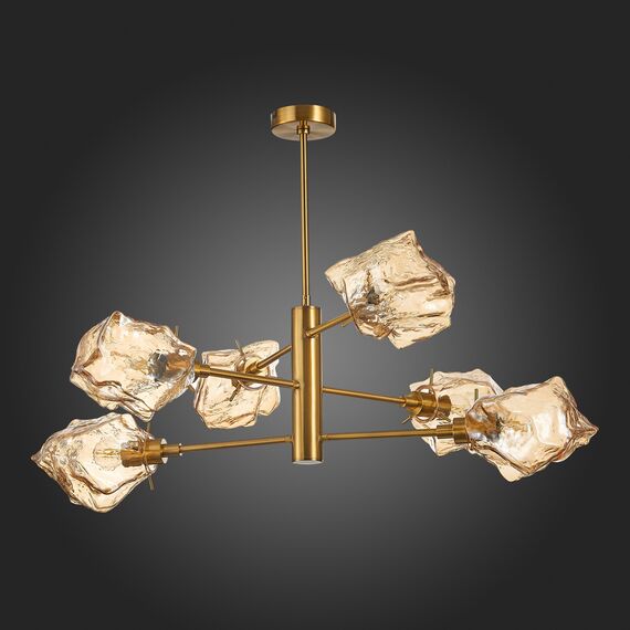 SL1175.302.06 Люстра потолочная ST-Luce Латунь/Янтарный E14 6*40W PORTICI, изображение 5