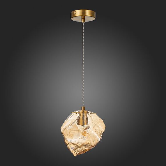 SL1175.303.01 Подвес ST-Luce Латунь/Янтарный E14 1*40W PORTICI, изображение 5