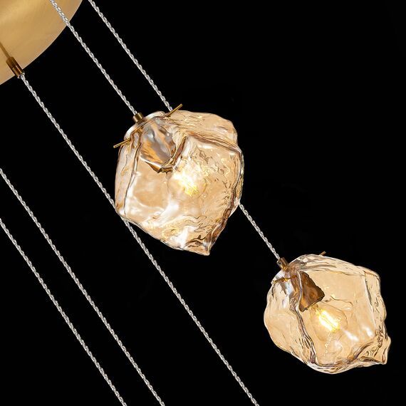 SL1175.303.05 Светильник подвесной ST-Luce Латунь/Янтарный E14 5*40W PORTICI, изображение 7