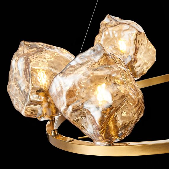 SL1175.303.06 Люстра подвесная ST-Luce Латунь/Янтарный E14 6*40W PORTICI, изображение 10