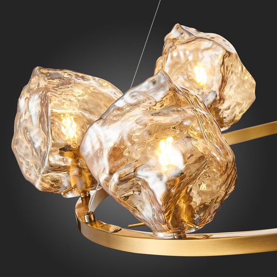 SL1175.303.06 Люстра подвесная ST-Luce Латунь/Янтарный E14 6*40W PORTICI, изображение 11