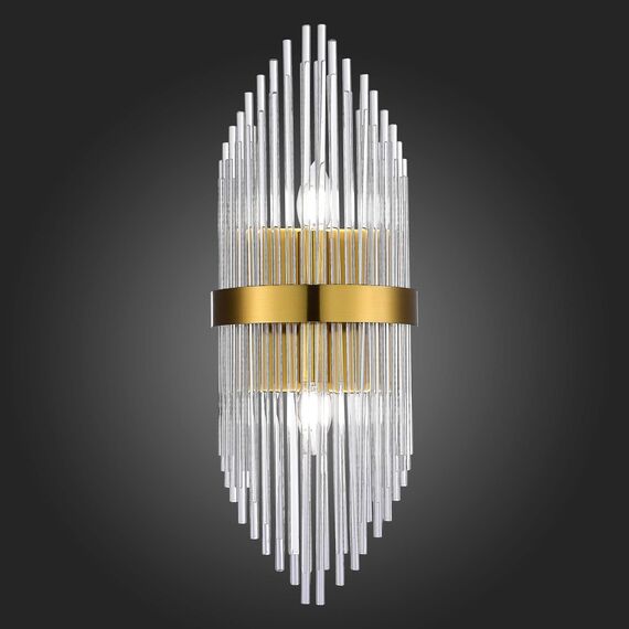 SL1178.201.02 Бра ST-Luce Золотистый/Золотистый, Прозрачный E14 2*40W AREZZO, изображение 2