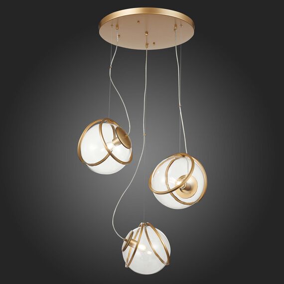 SL1181.313.03 Светильник подвесной ST-Luce Латунь/Латунь, Прозрачный E27 3*40W ACERRA, изображение 2