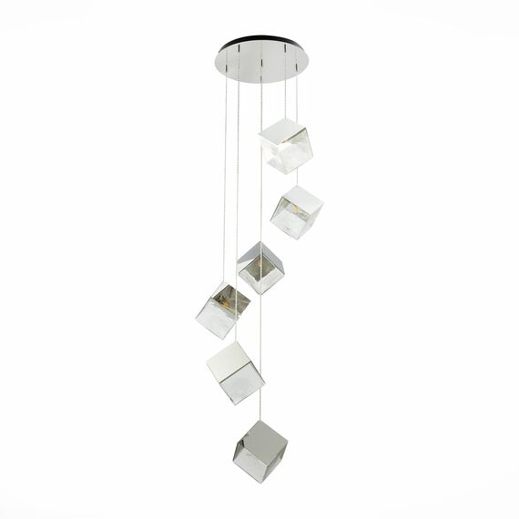 SL1182.103.06 Светильник подвесной ST-Luce Хром/Прозрачный, Хром G9 6*5W RIELLO, изображение 4