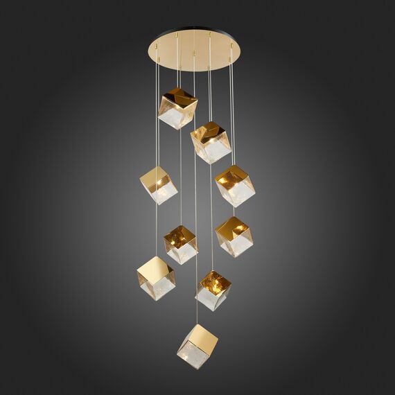 SL1182.203.09 Светильник подвесной ST-Luce Золотистый/Прозрачный, Золотистый G9 9*5W RIELLO, изображение 2