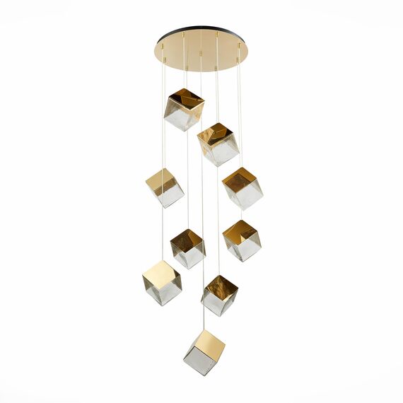 SL1182.203.09 Светильник подвесной ST-Luce Золотистый/Прозрачный, Золотистый G9 9*5W RIELLO, изображение 4