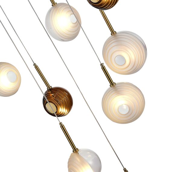 SL1183.543.12 Светильник подвесной ST-Luce Латунь/Черный, Белый G4 12*5W FOLIGNO, изображение 5