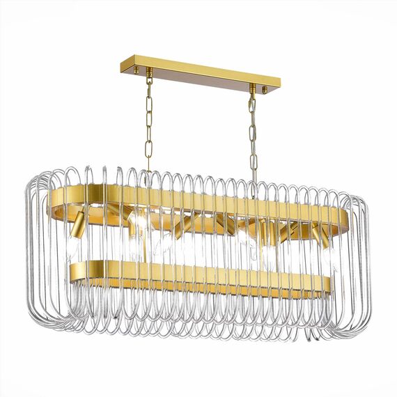 SL1228.203.08 Люстра подвесная ST-Luce Золотистый/Прозрачный E14 8*40W GROSSETO, изображение 3