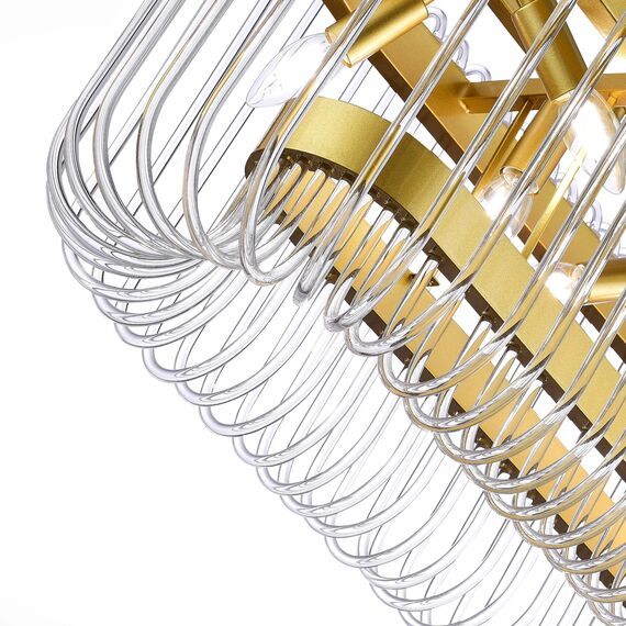 SL1228.203.08 Люстра подвесная ST-Luce Золотистый/Прозрачный E14 8*40W GROSSETO, изображение 6