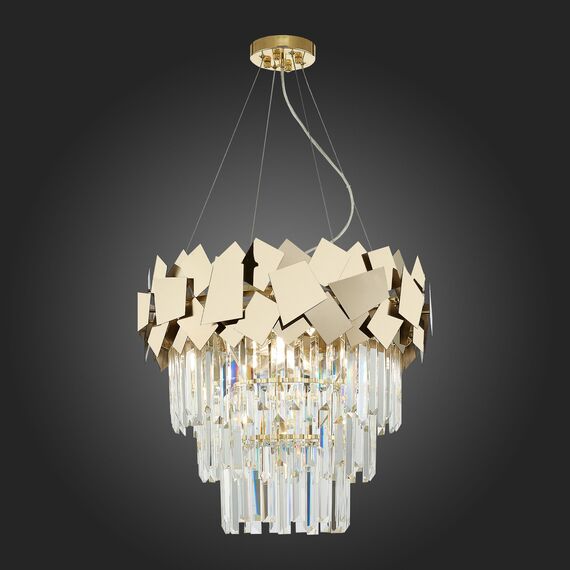 SL1232.203.06 Светильник подвесной ST-Luce Золотистый/Прозрачный, Золотистый E14 6*60W CASERTA, изображение 2