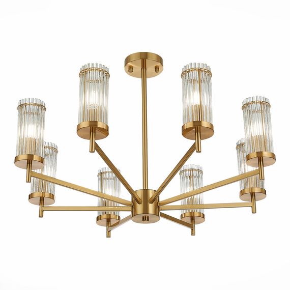 SL1233.302.08 Люстра потолочная ST-Luce Латунь/Прозрачный E14 8*60W BITONTO, изображение 5