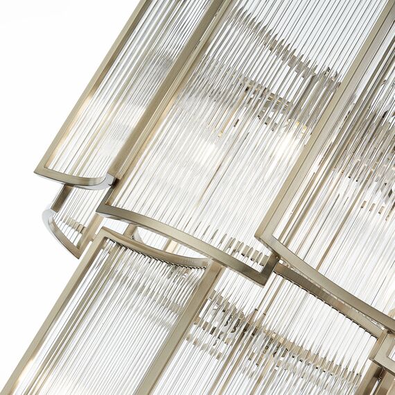 SL1234.103.08 Люстра подвесная ST-Luce Никель/Прозрачный, Никель E14 8*60W COSENZA, изображение 6