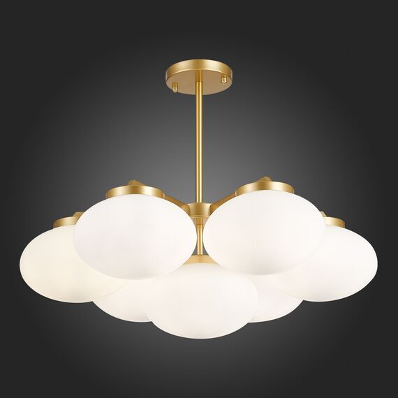 SL1503.203.07 Люстра подвесная ST-Luce Золотистый/Белый E27 7*40W MODICA, изображение 2