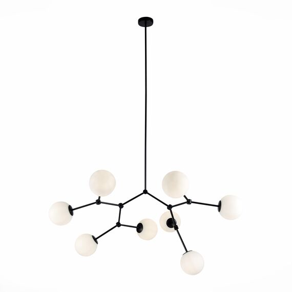 SL1506.403.08 Люстра подвесная ST-Luce Черный/Белый E14 8*40W CHIETI, изображение 3