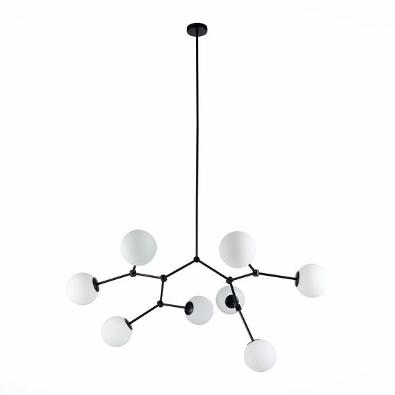 SL1506.403.08 Люстра подвесная ST-Luce Черный/Белый E14 8*40W CHIETI, изображение 6