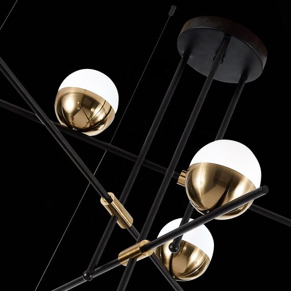 SL1507.422.09 Люстра потолочная ST-Luce Черный/Белый, Золотистый G9 9*5W 4000K ALBERO, изображение 7