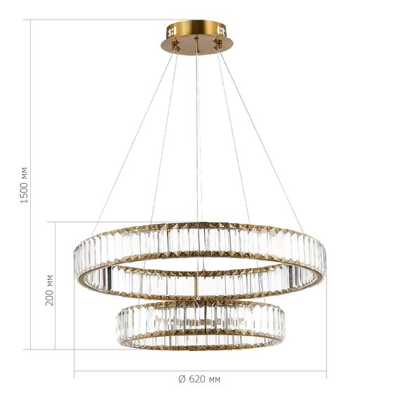 SL1622.303.02 Люстра подвесная ST-Luce Латунь/Прозрачный LED 1*70W 4000K TIVOLI, изображение 10
