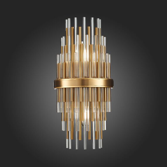 SL1628.301.02 Бра ST-Luce Латунь/Прозрачный, Латунь E14 2*40W TERAMO, изображение 2