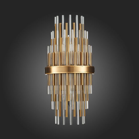 SL1628.301.02 Бра ST-Luce Латунь/Прозрачный, Латунь E14 2*40W TERAMO, изображение 5