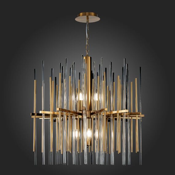 SL1628.303.08 Люстра подвесная ST-Luce Латунь/Прозрачный, Латунь E14 8*40W TERAMO, изображение 14