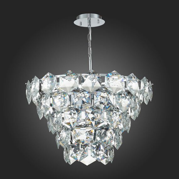 SL1631.103.09 Люстра подвесная ST-Luce Хром/Прозрачный E14 9*40W VITERBO, изображение 5