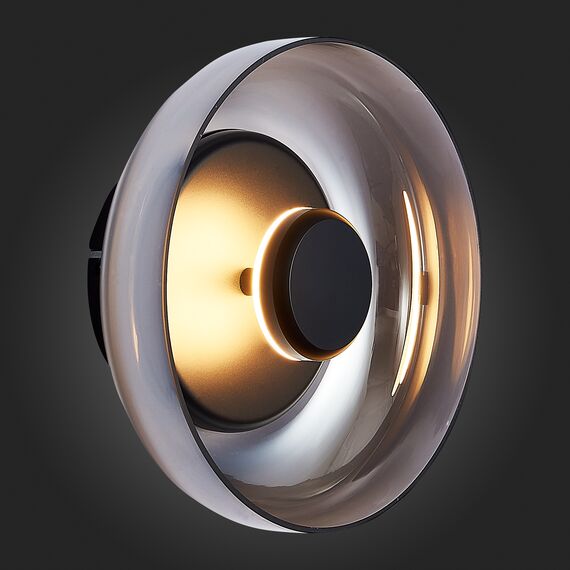 SL6002.401.01 Светильник настенный ST-Luce Черный/Дымчатый LED 1*7W 4000K LAZIO, изображение 2