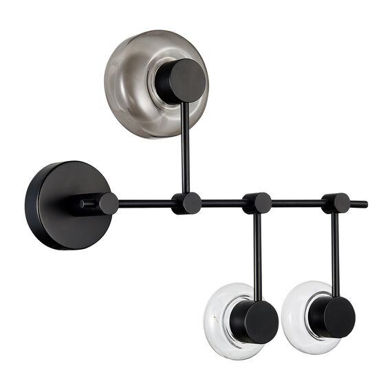 SL6005.401.03 Светильник настенно-потолочный ST-Luce Черный/Дымчатый, Прозрачный LED 3*3W 3000K VALLO, изображение 6