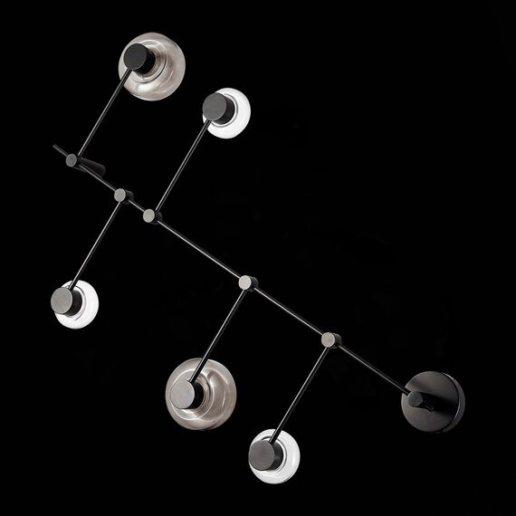 SL6005.401.05 Светильник настенно-потолочный ST-Luce Черный/Дымчатый, Прозрачный LED 5*3W 3000K VALLO, изображение 4