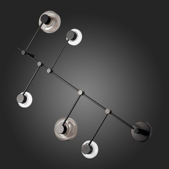 SL6005.401.05 Светильник настенно-потолочный ST-Luce Черный/Дымчатый, Прозрачный LED 5*3W 3000K VALLO, изображение 5