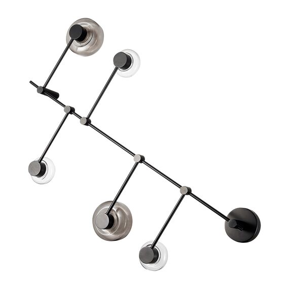 SL6005.401.05 Светильник настенно-потолочный ST-Luce Черный/Дымчатый, Прозрачный LED 5*3W 3000K VALLO, изображение 6