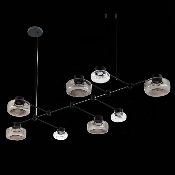 SL6005.403.08 Светильник подвесной ST-Luce Черный/Дымчатый, Прозрачный LED 8*3W 3000K VALLO, изображение 4