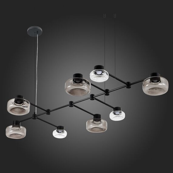 SL6005.403.08 Светильник подвесной ST-Luce Черный/Дымчатый, Прозрачный LED 8*3W 3000K VALLO, изображение 5