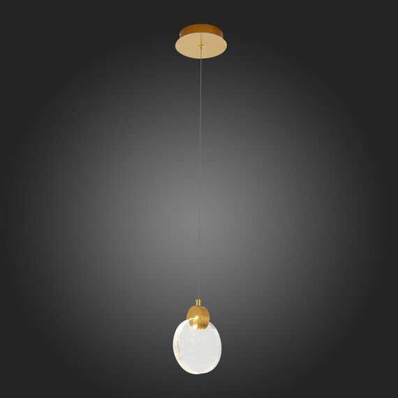 SL6104.203.01 Подвес ST-Luce Золотистый/Прозрачный,С пузырьками воздуха LED 1*3W 3000K MONTECELIO, изображение 2