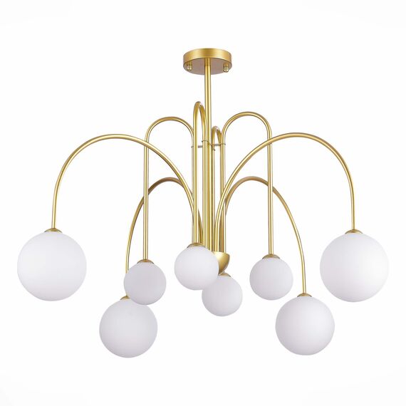 SL1204.202.08 Люстра потолочная ST-Luce Золотистый/Белый G9 8*5W JINETO, изображение 4