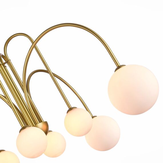 SL1204.202.08 Люстра потолочная ST-Luce Золотистый/Белый G9 8*5W JINETO, изображение 5