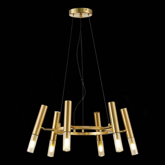 SL1236.203.06 Люстра подвесная ST-Luce Золотистый/Коньячный, Золотистый G9 LED 6*5W ECLIP