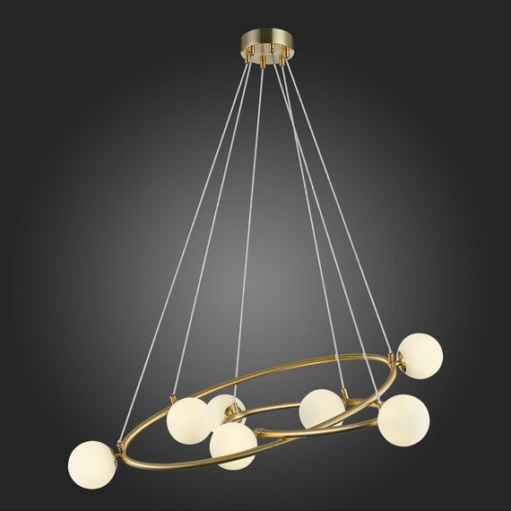 SL1508.203.07 Люстра подвесная ST-Luce Золотистый/Белый G9 7*5W RIALTO, изображение 2