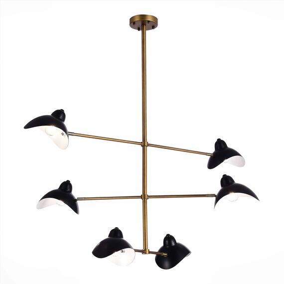 SL1801.303.06 Люстра подвесная ST-Luce Античная бронза/Черный E14 6*60W MINNE, изображение 3