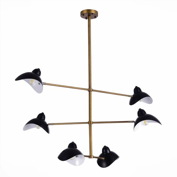 SL1801.303.06 Люстра подвесная ST-Luce Античная бронза/Черный E14 6*60W MINNE, изображение 4