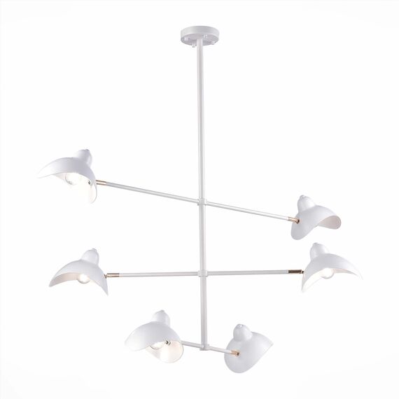 SL1801.503.06 Люстра подвесная ST-Luce Белый/Белый E14 6*60W MINNE, изображение 3