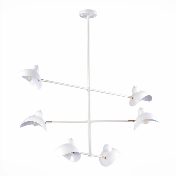 SL1801.503.06 Люстра подвесная ST-Luce Белый/Белый E14 6*60W MINNE, изображение 4