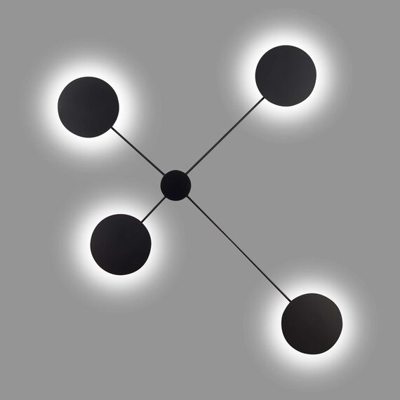 SL6006.401.04 Светильник настенно-потолочный ST-Luce Черный/Черный LED 4*5W 3000K TONDO, изображение 3