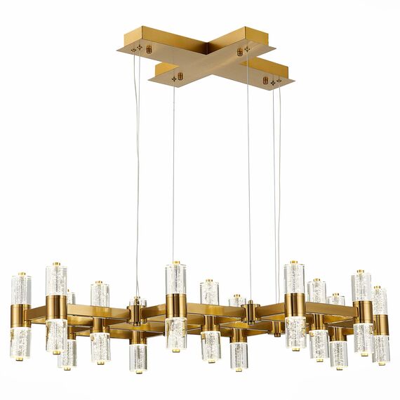SL6007.203.26 Люстра подвесная ST-Luce Латунь/Прозрачный LED 26*2,5W 4000K GEMINA, изображение 3