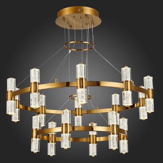 SL6007.203.32 Люстра подвесная ST-Luce Латунь/Прозрачный LED 32*2,5W 4000K GEMINA, изображение 2