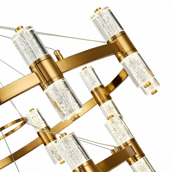 SL6007.203.32 Люстра подвесная ST-Luce Латунь/Прозрачный LED 32*2,5W 4000K GEMINA, изображение 5