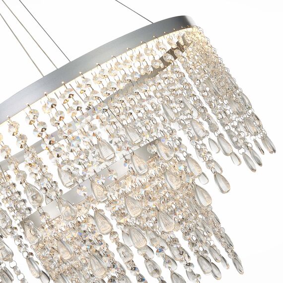 SL6201.103.55 Люстра подвесная ST-Luce Серебристый/Прозрачный LED 1*55W 3000K/4000K/6000K VEGA, изображение 5