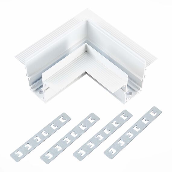 ST007.529.00 Угол-соединитель для встраиваемого магнитного шинопровода под ГКЛ 9мм  ST-Luce Белый SKYLINE 48, изображение 3